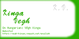 kinga vegh business card