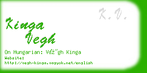 kinga vegh business card
